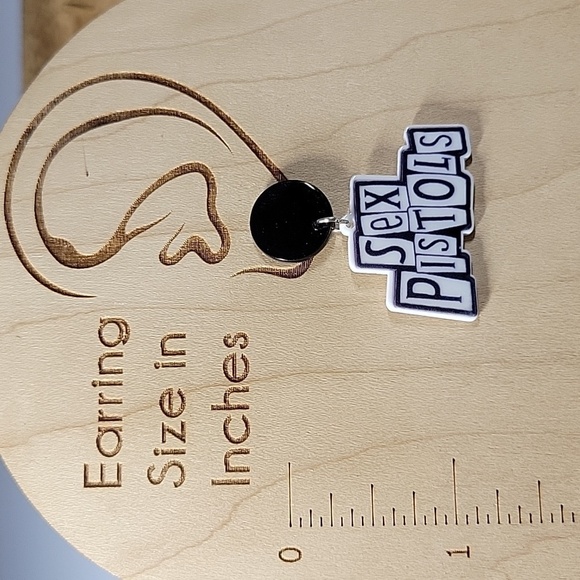 SEX PISTOLS Drop Earrings, S925 - Picture 3 of 6